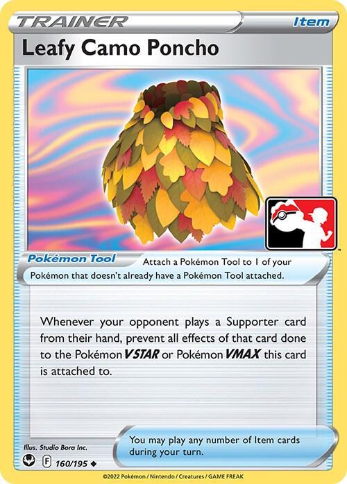 Silver Tempest Leafy Camo Poncho [Prize-Pack] Pokémon card
